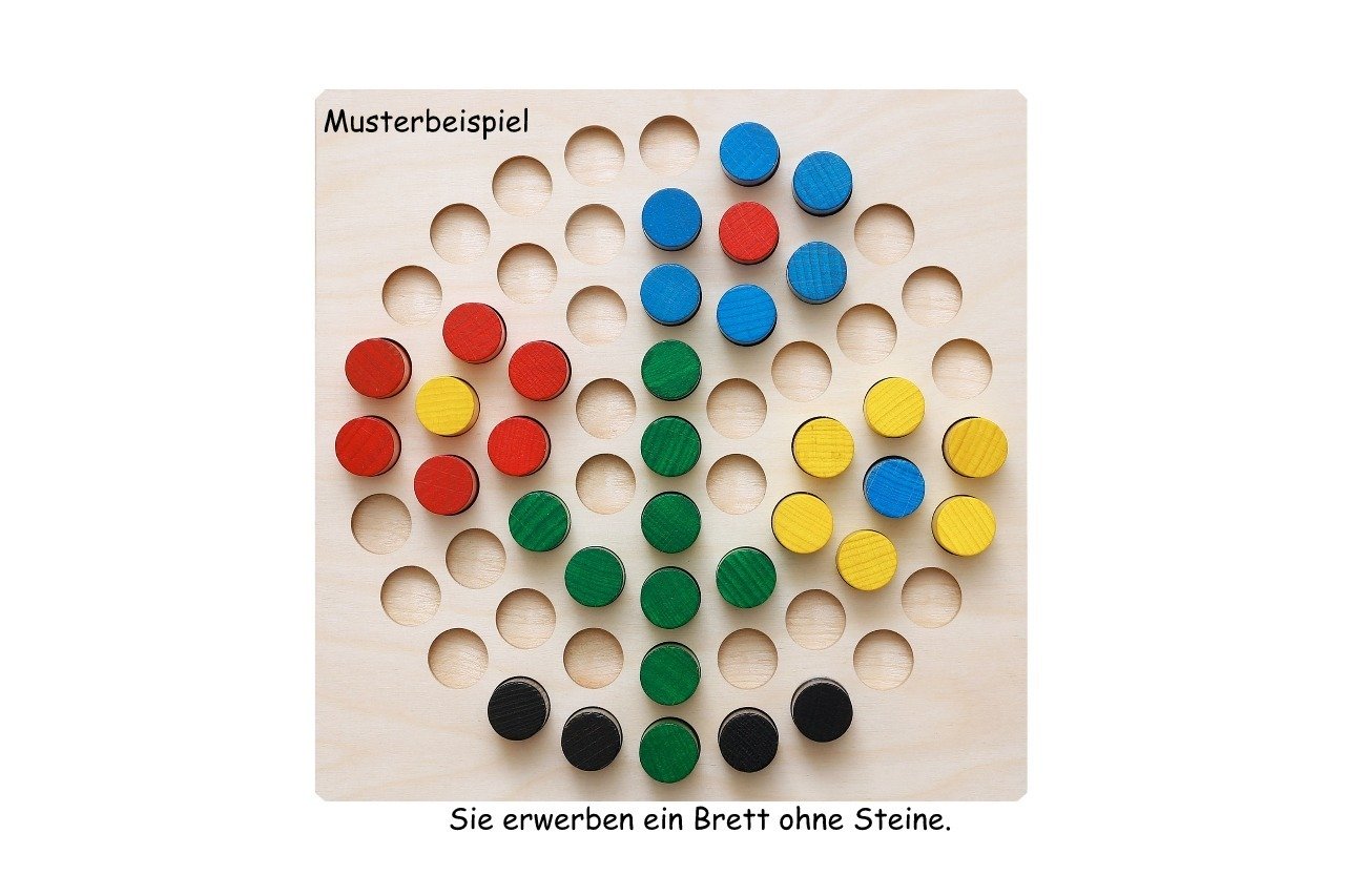 Steckspiel Steckbrett Holzsteckspiel KREIS 24 x 24 Steckspiele von Egermann 