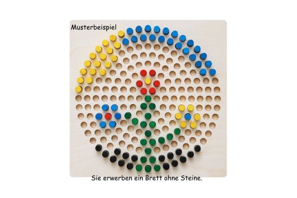 Art. EH 215 Steckbrett "Kreis" - Für Spielsteine Durchmesser 9 mm